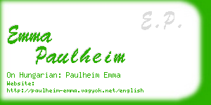 emma paulheim business card